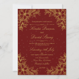 Invitación a la Boda Ornate de Oro