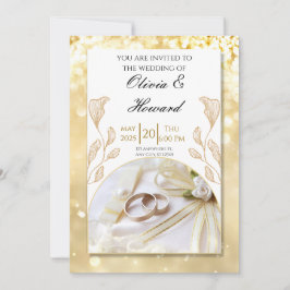 Invitación a la boda - oro