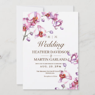 Invitación a la boda orquídea