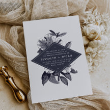 Invitación a la Boda Orquídea de Medianoche