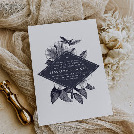 Invitación a la Boda Orquídea de Medianoche