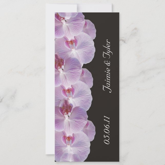 Invitación a la boda orquídea malva (Anverso)