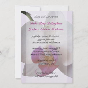 Invitación a la boda orquídea rosa