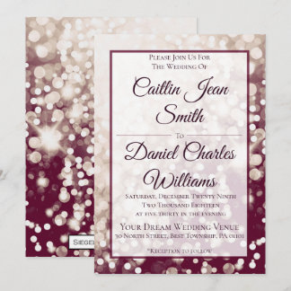 Invitación a la boda otoñal - Champagne y Wine