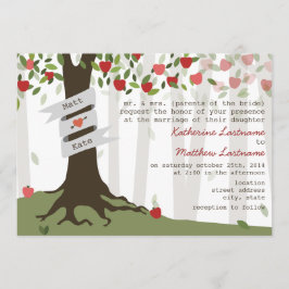 Invitación a la boda otoñal de Apple Orchard