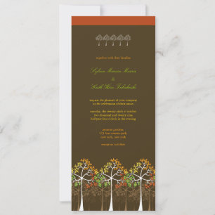 Invitación a la boda otoñal de la naturaleza de lo