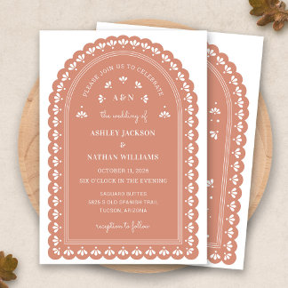 Invitación a la boda otoñal del Arco de Terra Cott