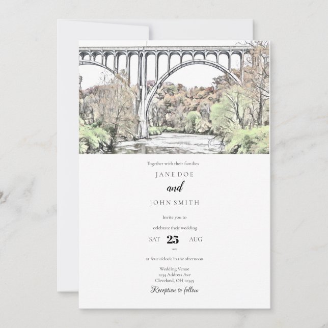 Invitación a la boda otoñal del Parque Nacional de (Anverso)