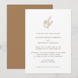 Invitación a la boda otoñal Sprig
