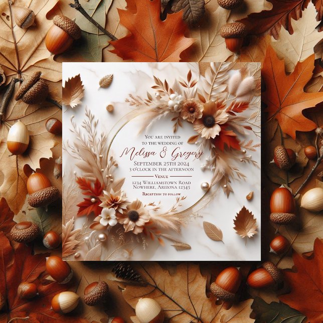 Invitación a la boda otoño Halloween Harvest (Subido por el creador)