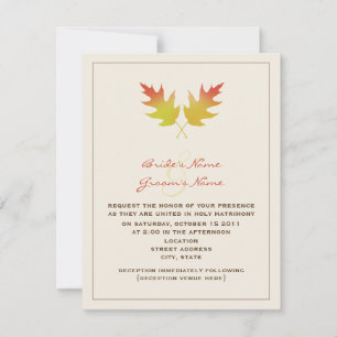 Invitación a la boda otoño - Salgas de roble