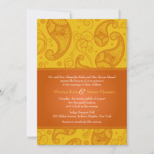 Invitación a la boda Paisley Dreams
