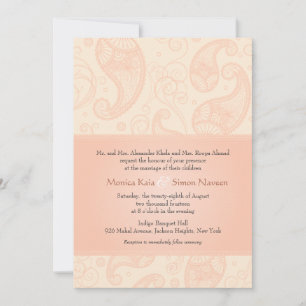 Invitación a la boda Paisley Dreams