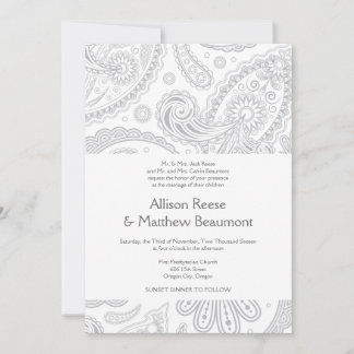 Invitación a la boda paisley india