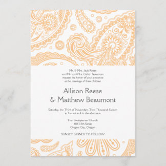 Invitación a la boda paisley india