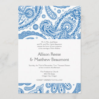 Invitación a la boda paisley india