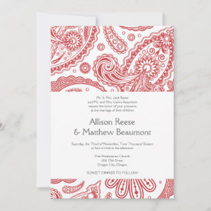 Invitación a la boda paisley india