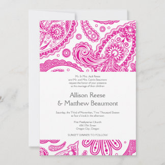 Invitación a la boda paisley india