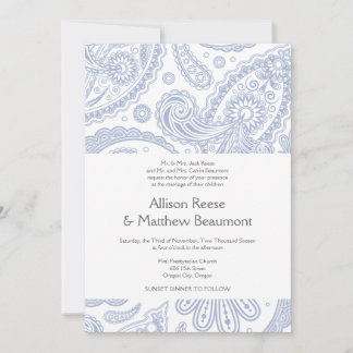 Invitación a la boda paisley india