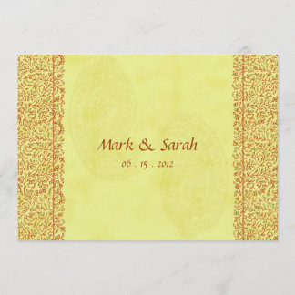 Invitación a la boda paisley india