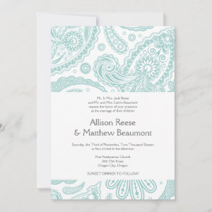 Invitación a la boda paisley india