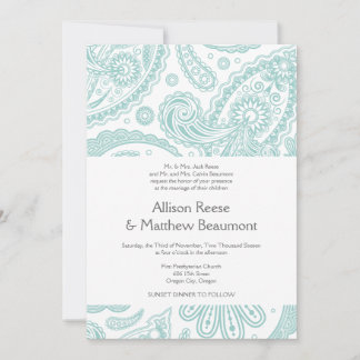 Invitación a la boda paisley india