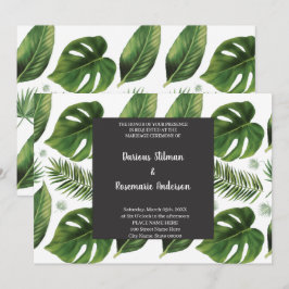 Invitación a la boda palma tropical