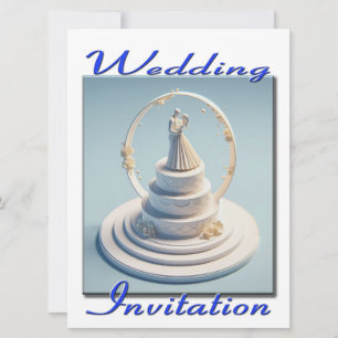 Invitación a la boda Pareja 3D bailando en su tart