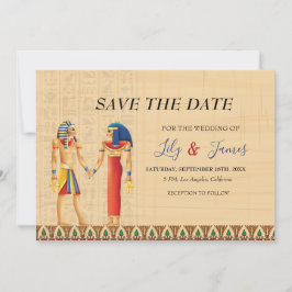 Invitación a la boda Patrimonio faraónico sobre el
