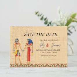 Invitación a la boda Patrimonio faraónico sobre el