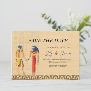 Invitación a la boda Patrimonio faraónico sobre el
