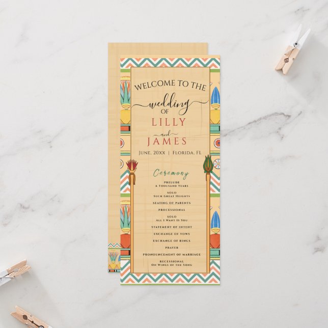 Invitación a la boda Patrimonio faraónico sobre el (Anverso/Reverso In Situ)