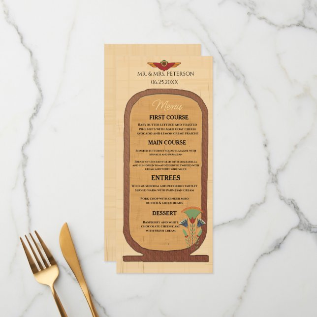 Invitación a la boda Patrimonio faraónico sobre el (Anverso/Reverso In Situ)