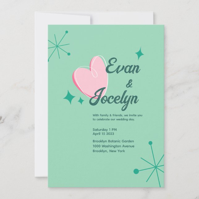 Invitación a la boda personalizada (Anverso)
