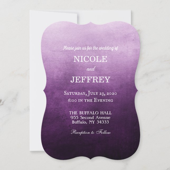 Invitación a la boda personalizada con elegancia d (Anverso)