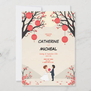 Invitación a la boda personalizada con estilo Stud