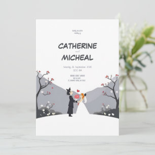 Invitación a la boda personalizada con estilo Stud