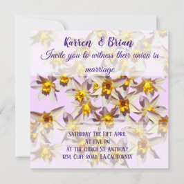 Invitación a la boda personalizada de Daffodils