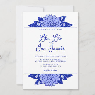 Invitación a la boda personalizada de Dahlia
