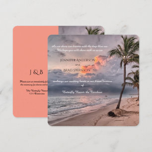 Invitación a la boda personalizada de destino de p