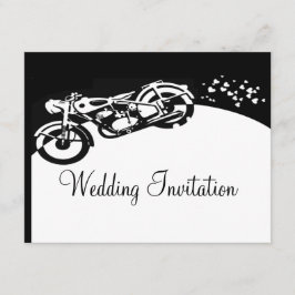 Invitación a la boda personalizada de la motocicle