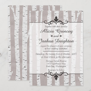 Invitación a la boda personalizada de la naturalez