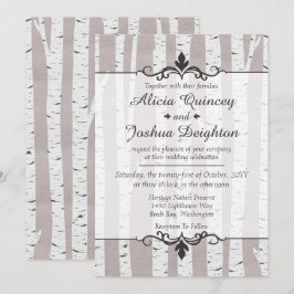 Invitación a la boda personalizada de la naturalez