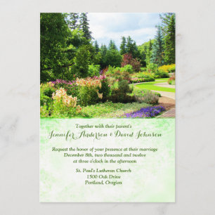 Invitación a la boda personalizada de los Jardines