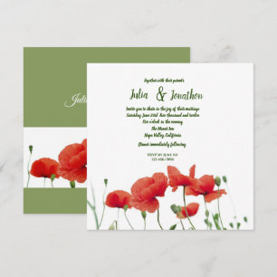 Invitación a la boda personalizada de los Poppies
