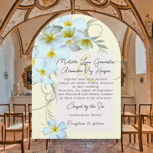 Invitación a la boda personalizada de Plumeria Flo