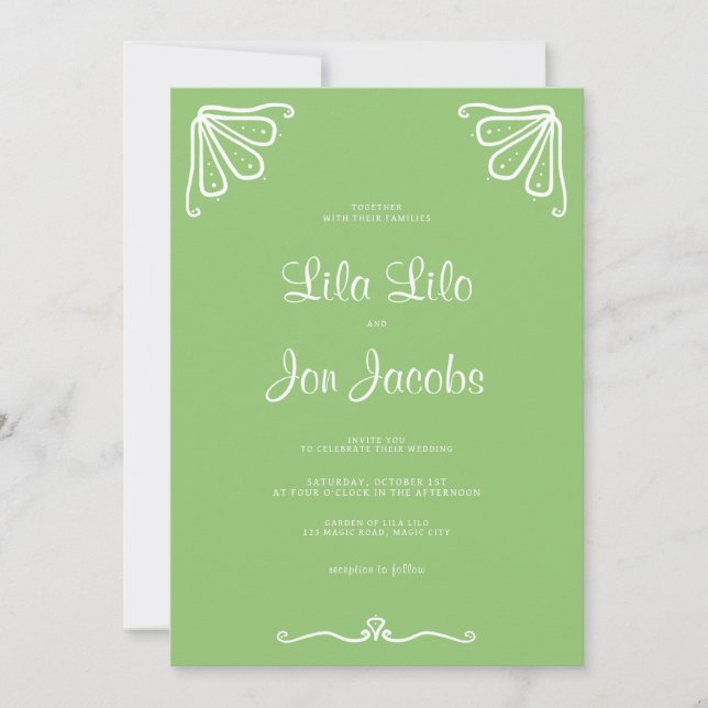 Invitación a la boda personalizada de Tuberose (Anverso)