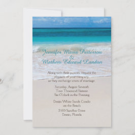 Invitación a la boda personalizada de White Beach