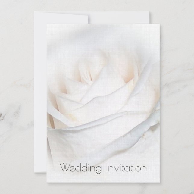 Invitación a la boda personalizada de White Rose (Anverso)