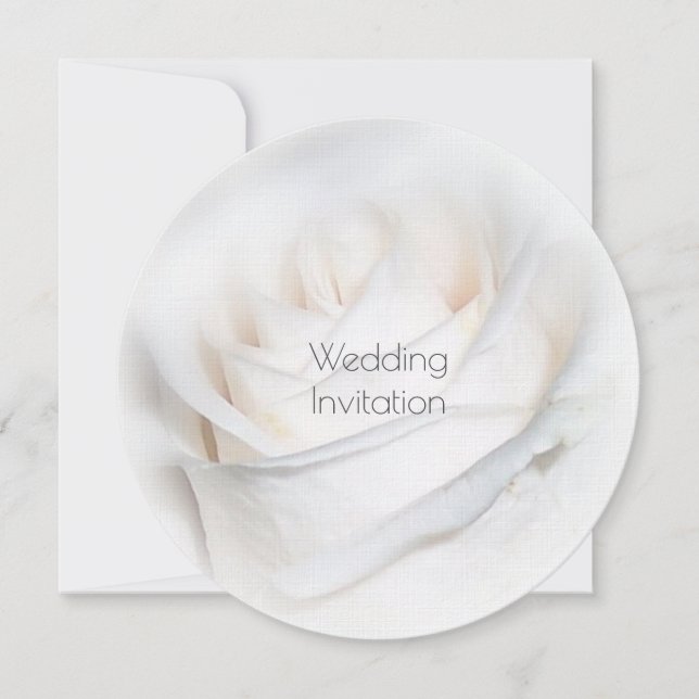 Invitación a la boda personalizada de White Rose (Anverso)